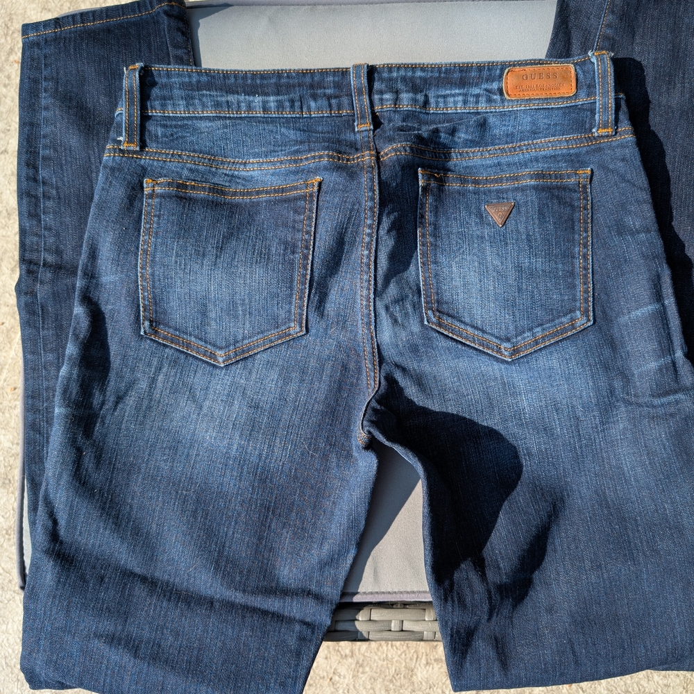 Guess Dark Blue Straight Leg Jeans